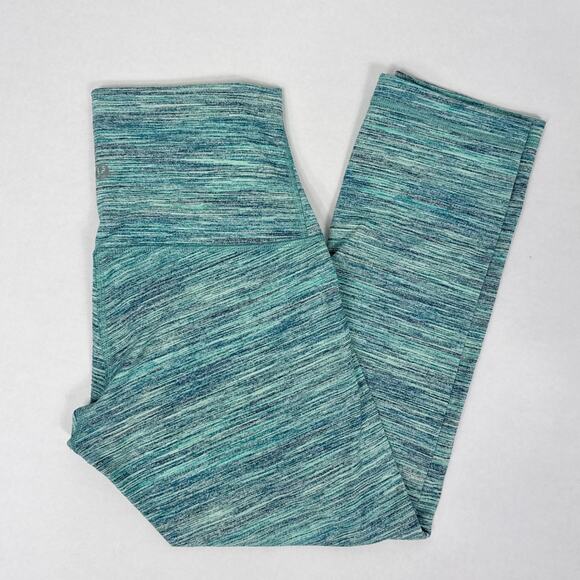 Lululemon Wunder Under Hi Rise Crop Teal Space Dye Camo - Picture 6 of 9